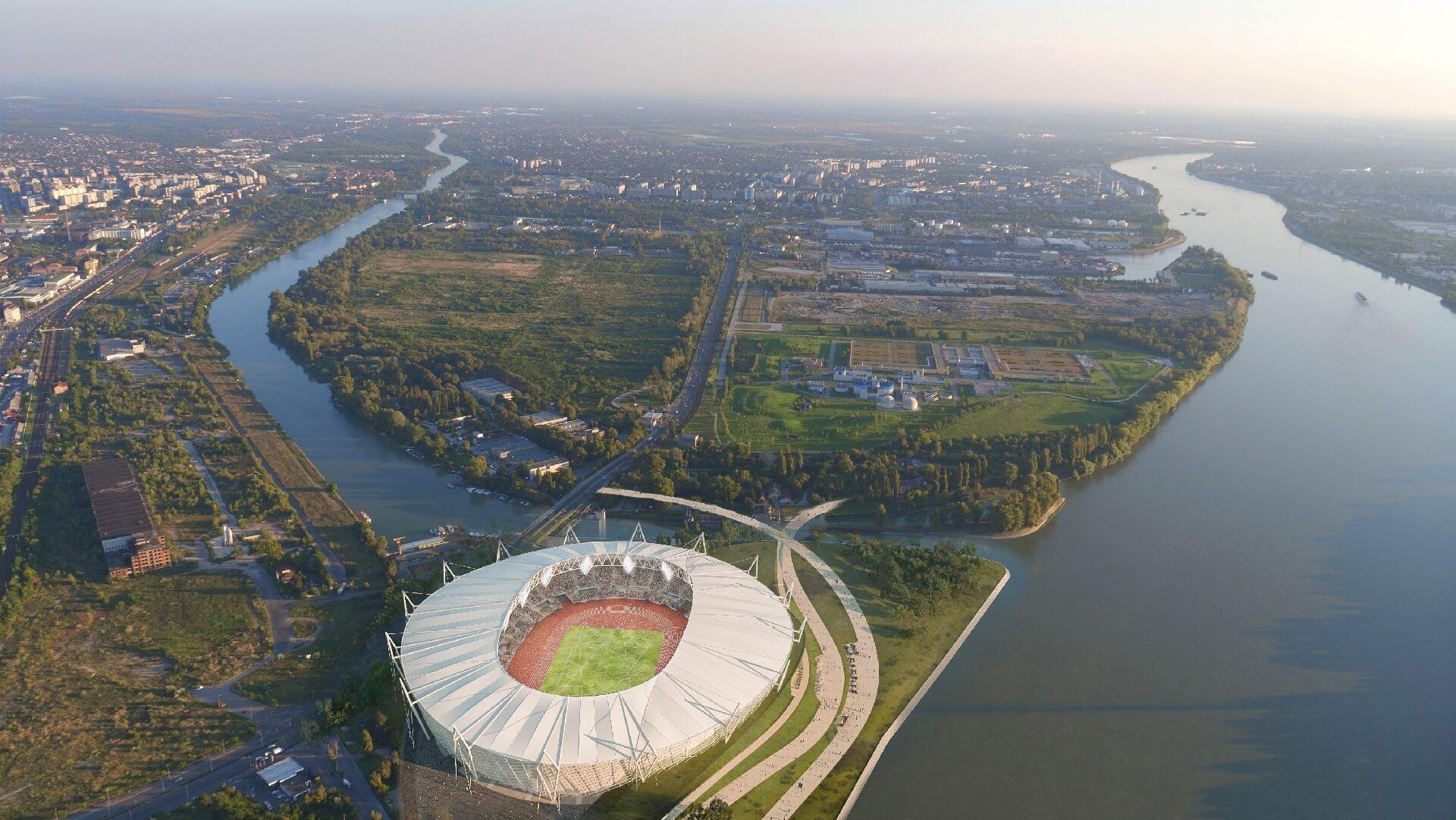 Budapesti Atlétikai Stadion - madártávlat észak felől